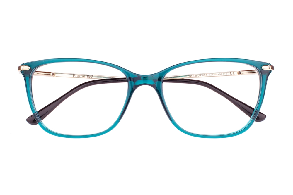 Hazel blue eyeglasses