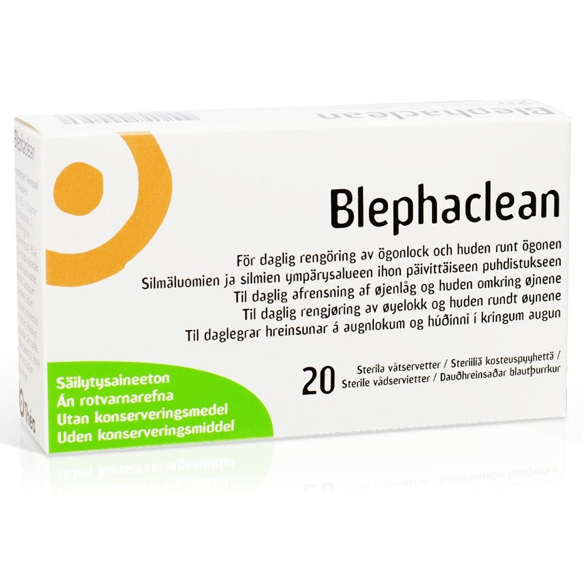 Blephaclean mitrinātās salvetes plakstiņu higiēnai 20 gab.